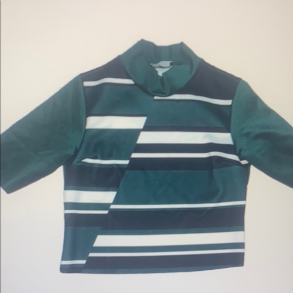Striped Green and Blue Kids Shirt - Picture 1 of 2